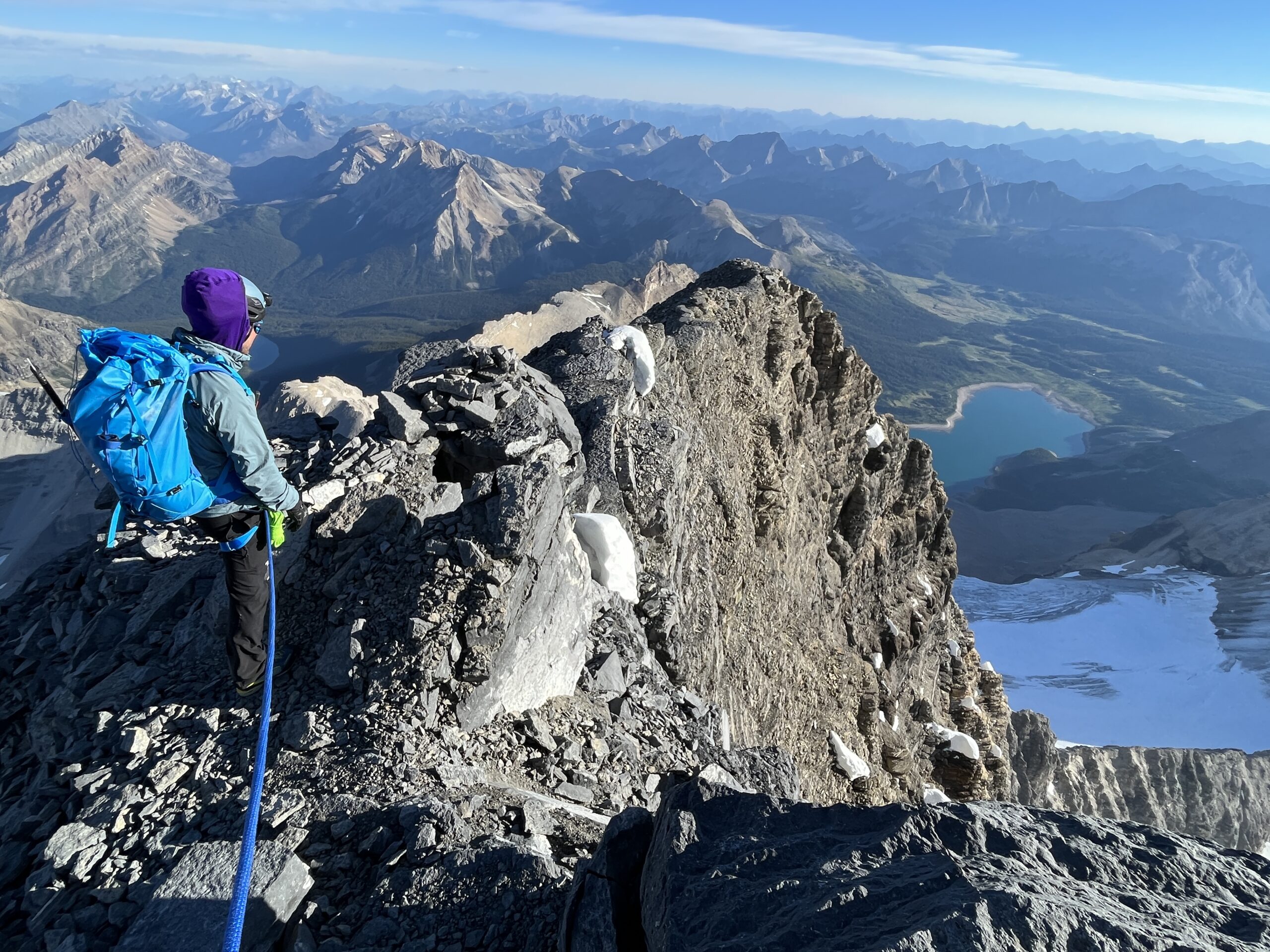 Climbing Mount Assiniboine Ridge